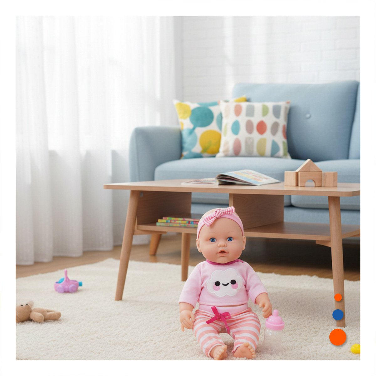 JUGUETE TACTIL ROSADO CON CHOMPA NUBE Y PANTALON RAYAS PARA BEBE HOGAR Y+PAPEL REGALO - 2