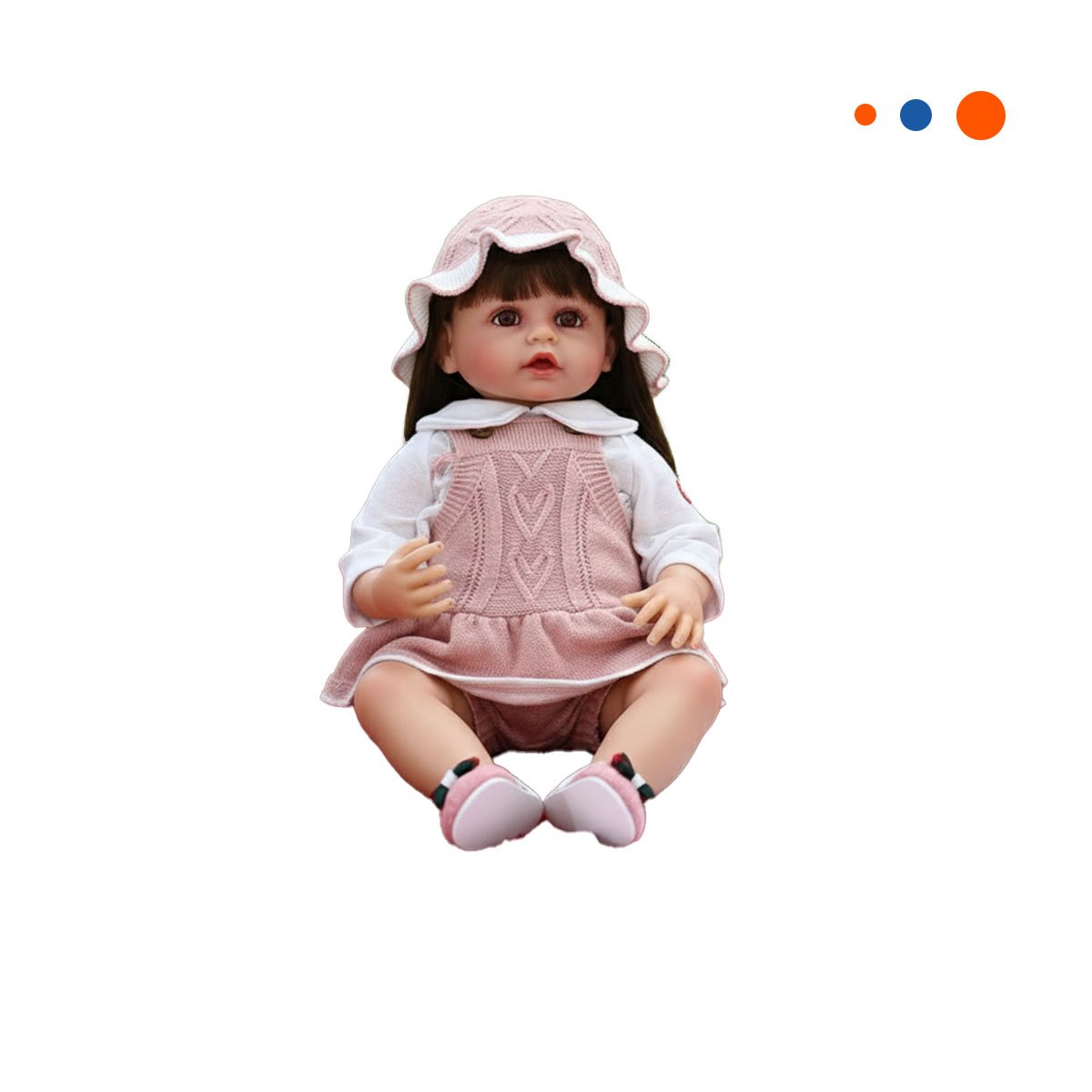 TOP TEJIDO PARA BEBE EN ROSADO CON SHORT Y GORRO COMODO Y+REGALO STICKER - 3