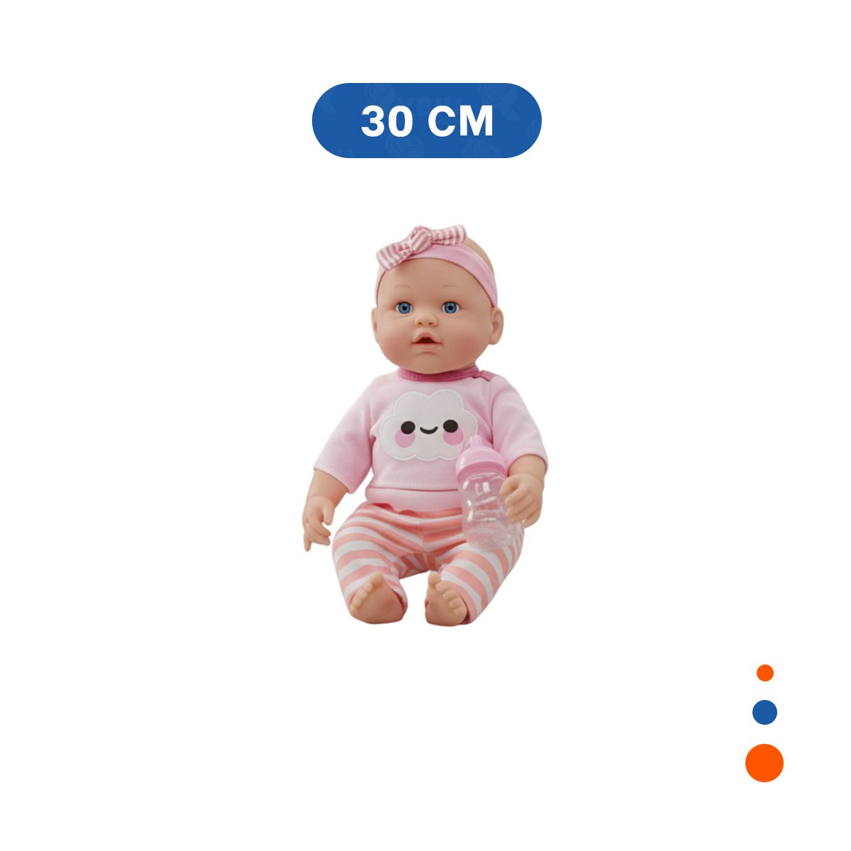 PACK6 COMPANERA SUAVE ROSADA CON CHOMPA NUBE Y PANTALON RAYAS PARA BEBE HOGAR - 4