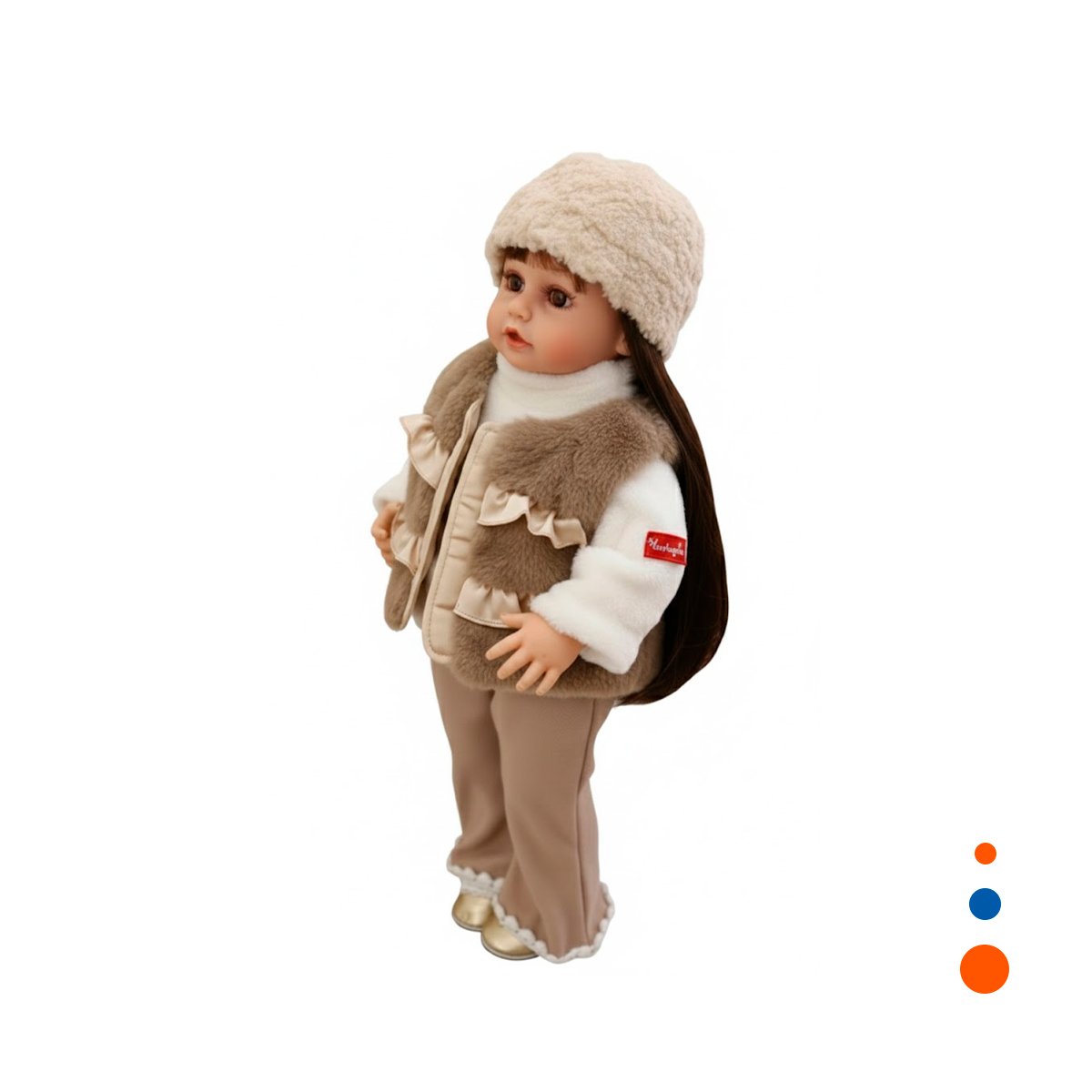 JUGUETE YESSY GRANDE PARA JUEGO DIARIO CON CHOMPA 55CM Y+REGALO STICKER - 3