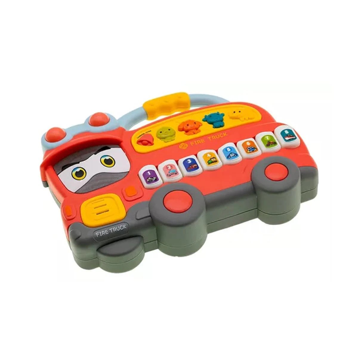 PACK4 BASE SONORA CAMION DE BOMBEROS CON MELODIAS MUSICALES PARA CASA ROJO Y+PAPEL REGALO - 3