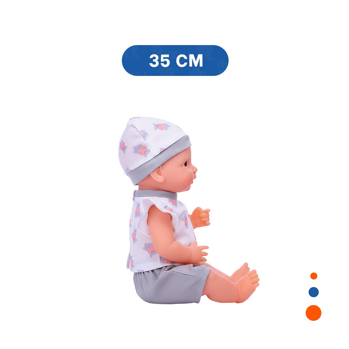 PACK6 COMPANERO HIPOPOTAMO DECORATIVO CON ROPITA Y ACCESORIOS PARA BEBES - 4