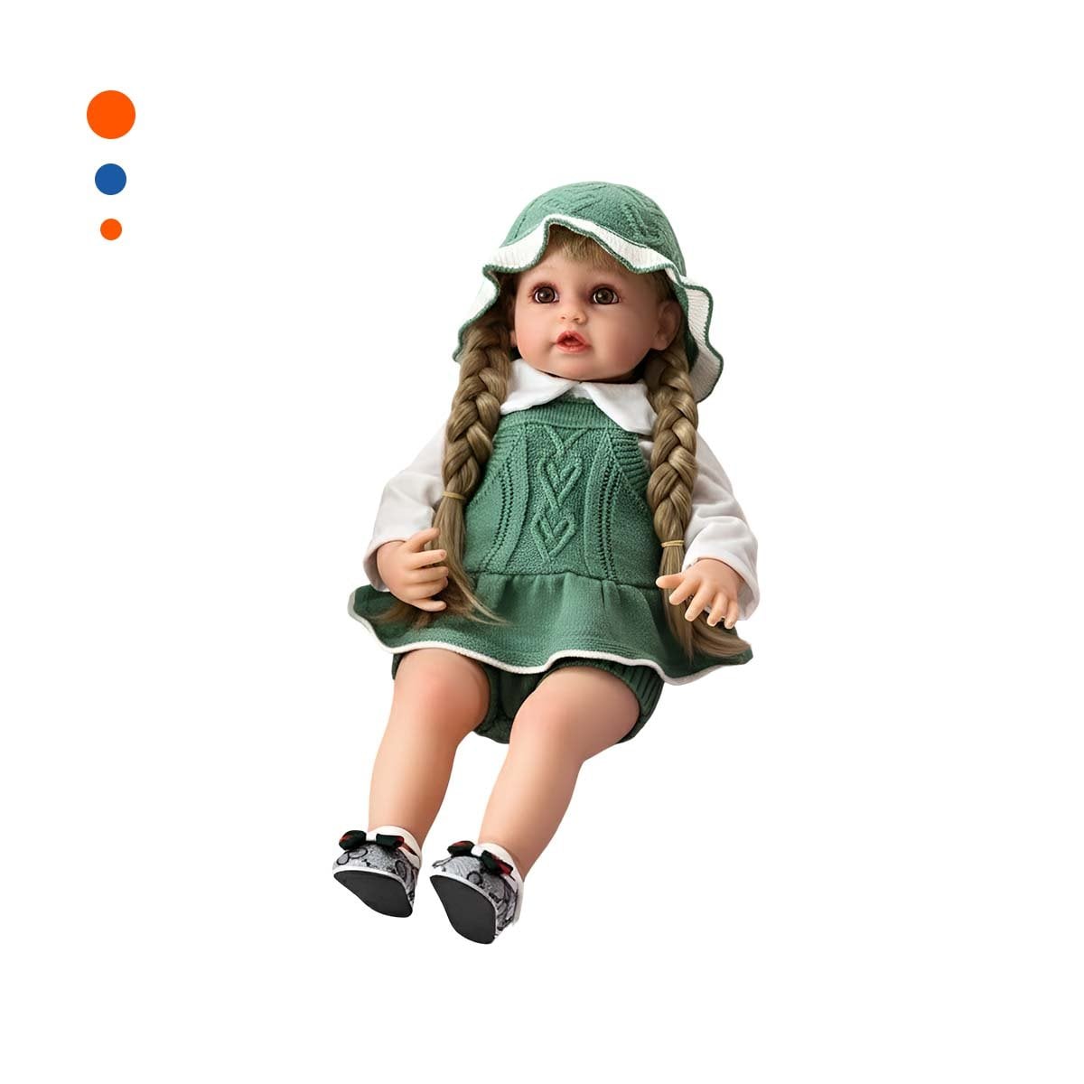 CAMISA INFANTIL TEJIDA CON SHORT Y GORRO PARA BEBE EN VERDE Y+PAPEL REGALO - 1