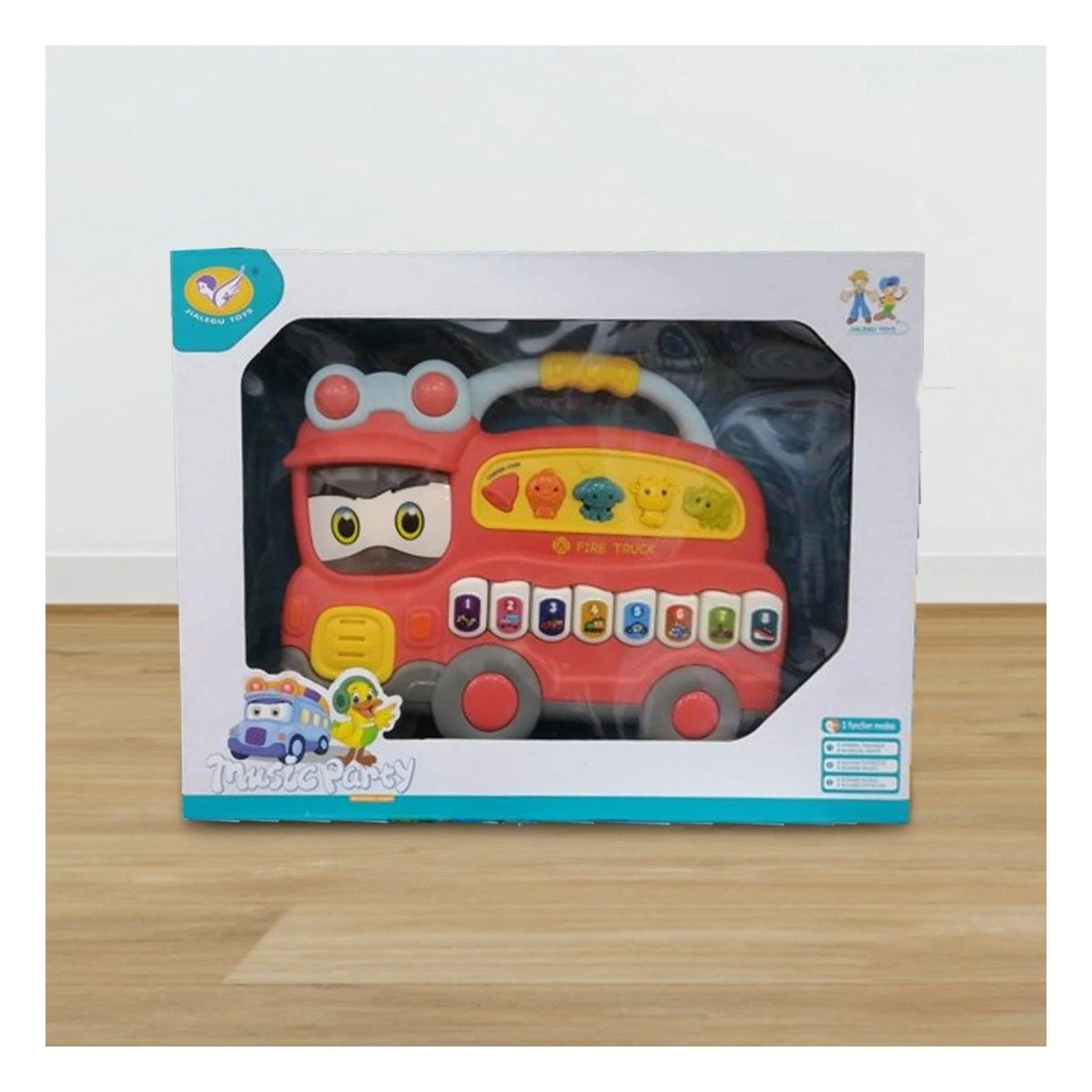 PACK12 MODULO INTERACTIVO CAMION DE BOMBEROS CON SONIDOS MUSICALES PARA CASA Y+PAPEL REGALO - 5