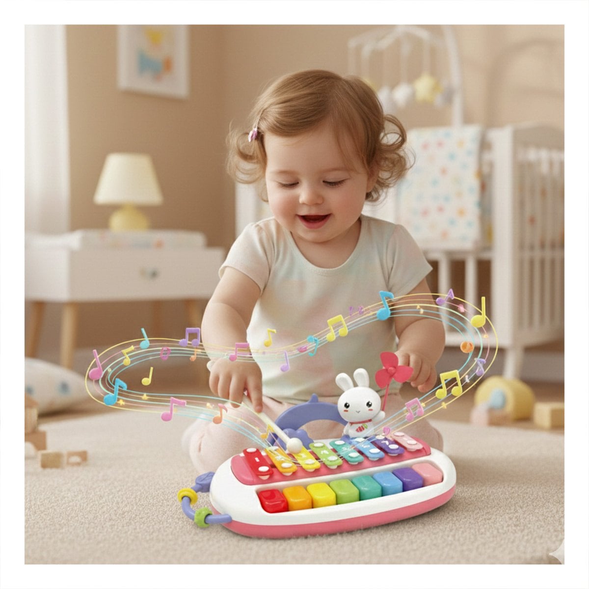 PACK6 JUGUETE SONORO EDUCATIVO INFANTIL CON USO FACIL Y+REGALO STICKER - 3