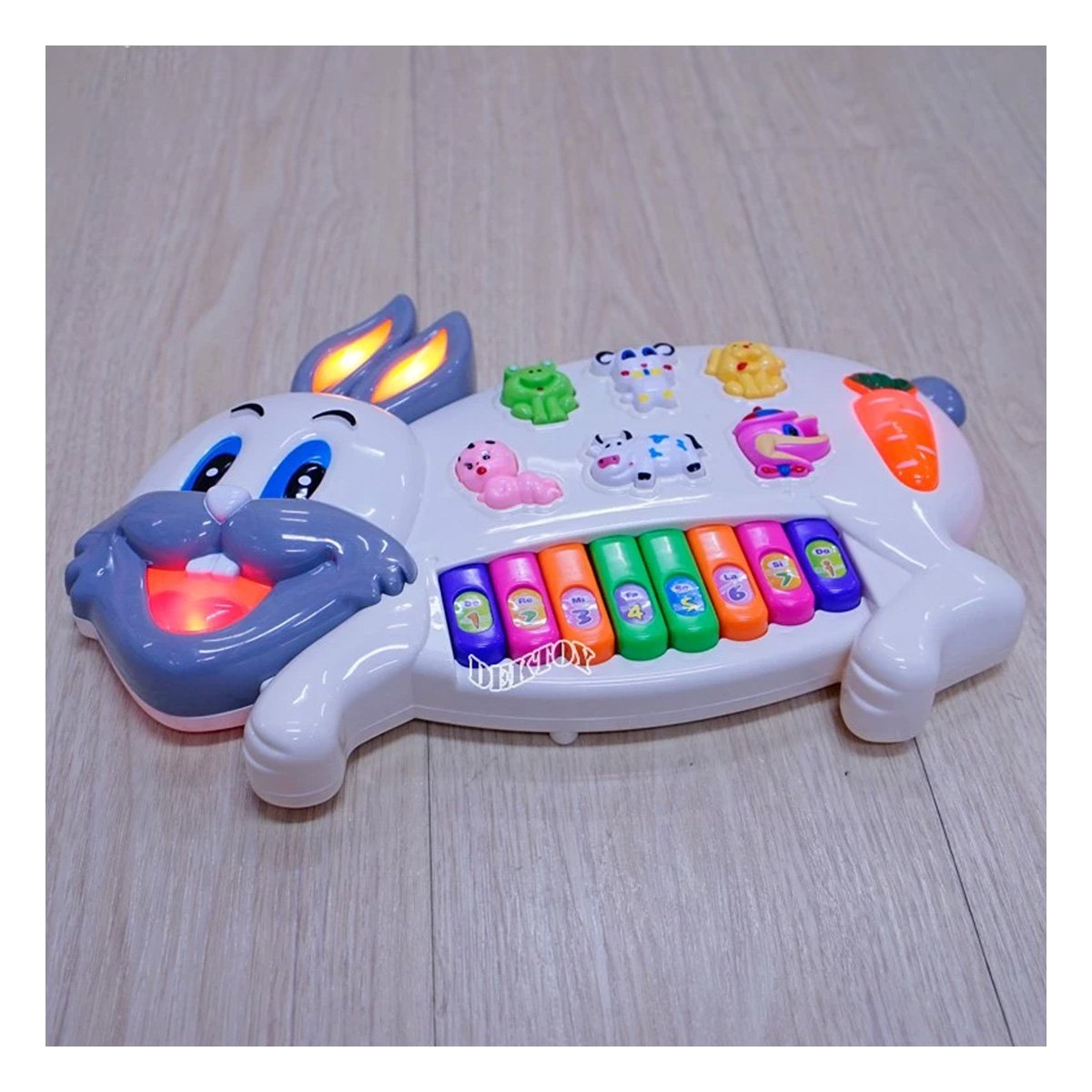 PACK12 SISTEMA MUSICAL CONEJO CON ANIMALES Y NUMEROS PARA JUEGO DIDACTICO Y+PAPEL REGALO - 5