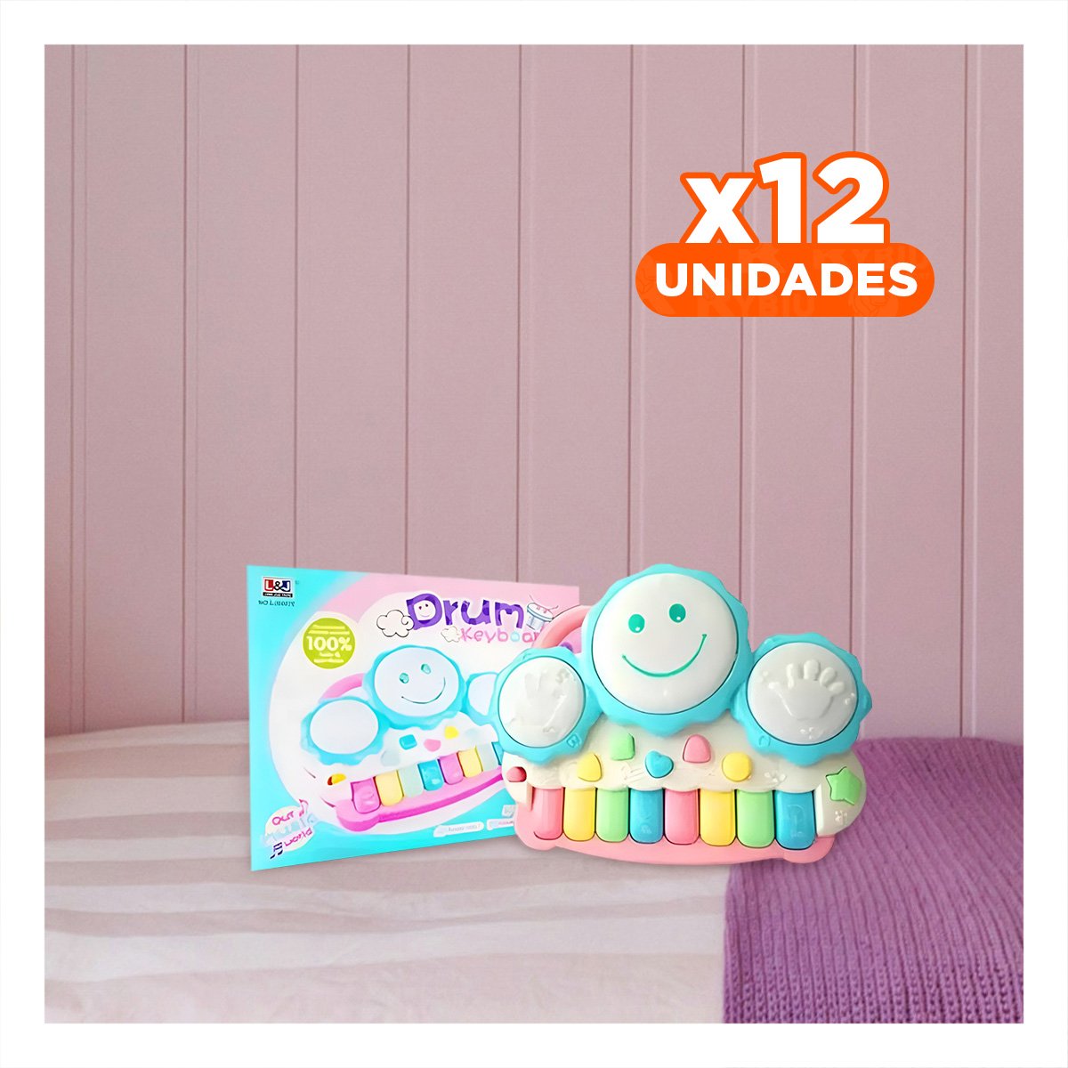 PACK12 ORGANO MUSICAL DIDACTICO DE SOL CON USO EN HOGAR AZUL CLARO - 1