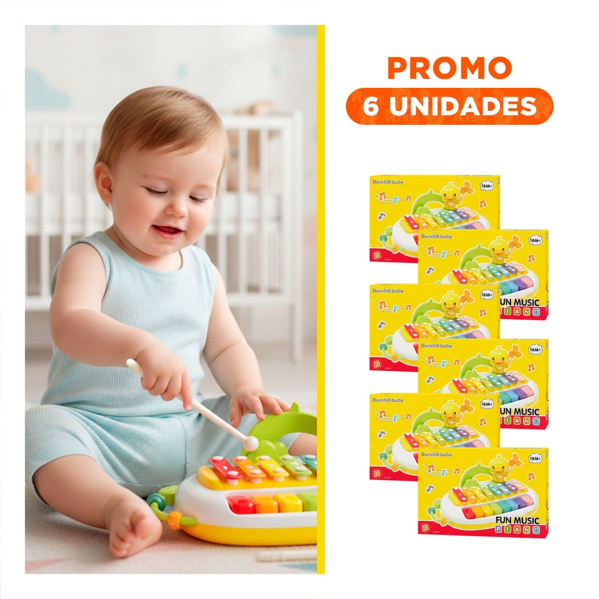 PACK6 FORMATO MUSICAL TIPO XILOFONO CON PATO PARA ESTIMULO AUDITIVO - 1