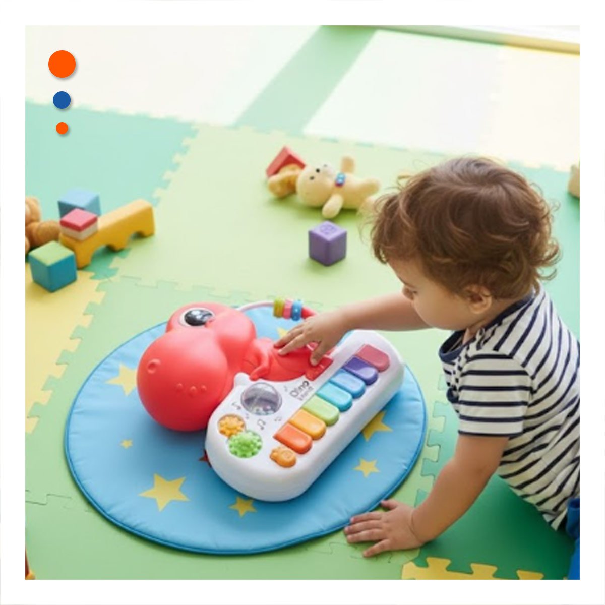 PACK2 INSTRUMENTO MUSICAL INTERACTIVO DINOSAURIO ROSADO 17.5 CM - 2