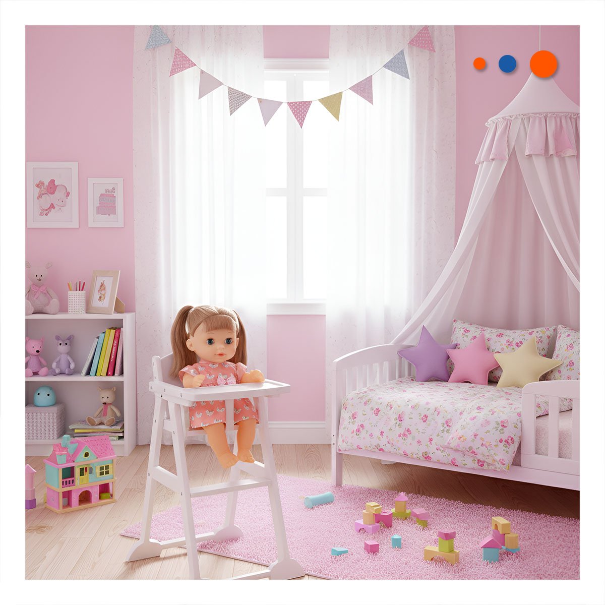 PACK6 IMAGINACION ROSADA CON VESTIDO MARIPOSAS BIBERON Y SONAJA DECORACION Y+REGALO STICKER - 5