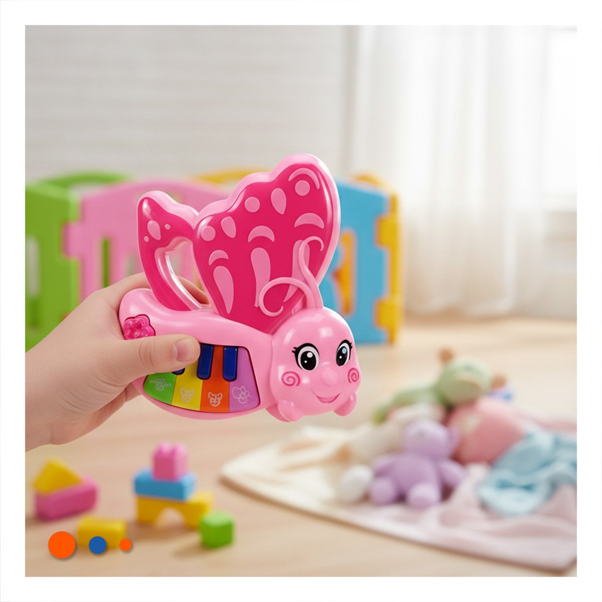 PACK12 MELODIA MUSICAL EDUCATIVA MARIPOSA ROSADO 22X26 CM Y+REGALO STICKER - 3