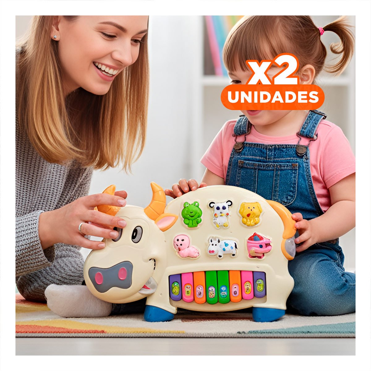 PACK2 PANEL DE JUEGO VACA CON ANIMALES Y NUMEROS PARA ACTIVIDAD EDUCATIVA Y+REGALO STICKER - 1