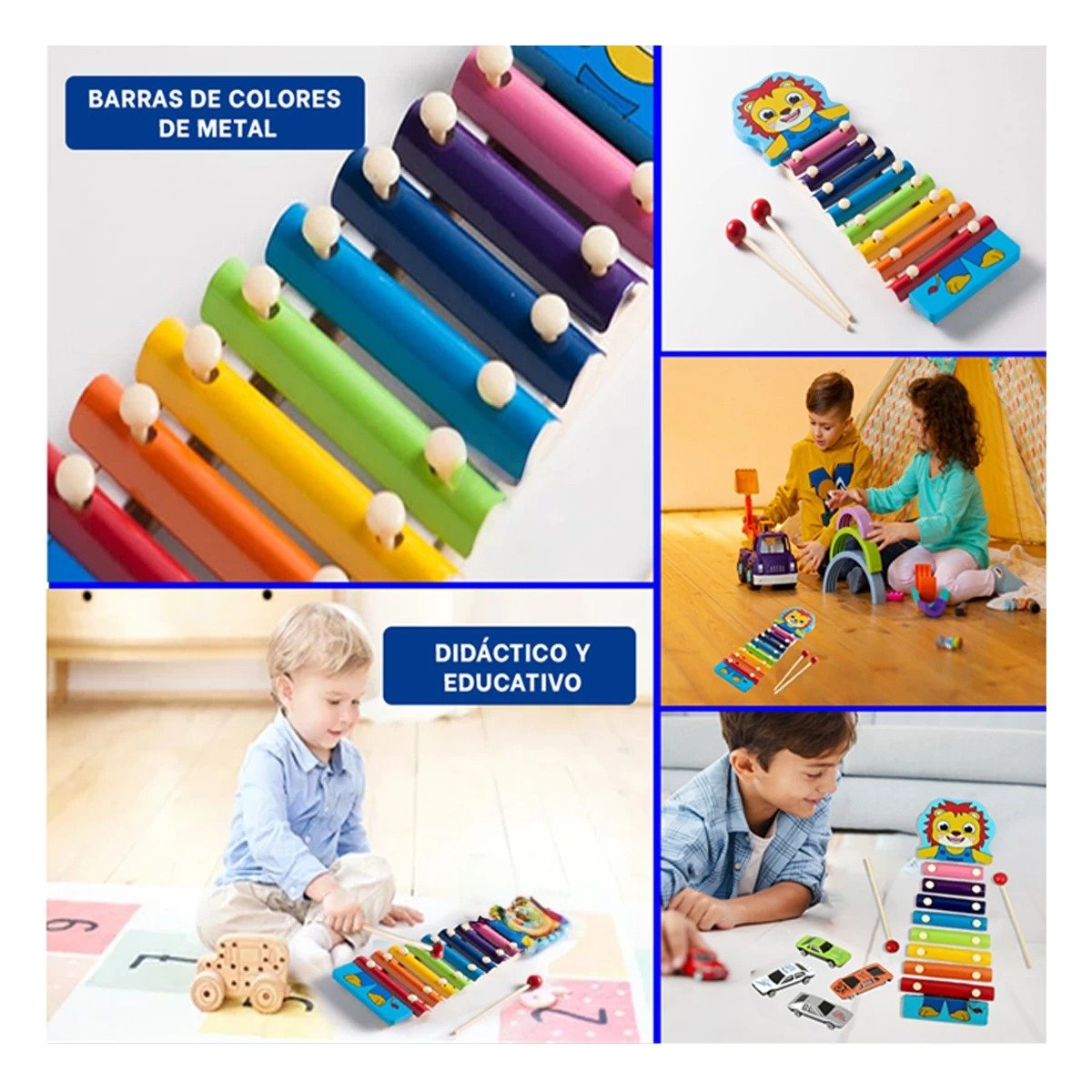 PACK4 MELODIA DE LEON JUGUETE MUSICAL PARA NINOS ALEGRE Y CREATIVO Y+REGALO STICKER - 2
