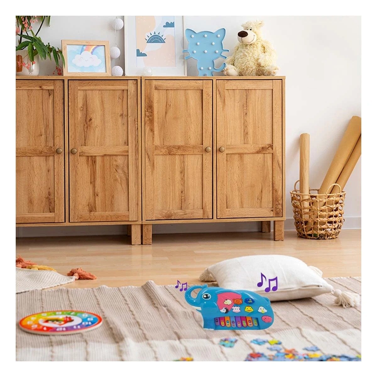PACK4 ALEGRE ELEFANTE MUSICAL DIDACTICO EN CAJA CON SONIDOS DIVERTIDOS PARA HOGAR - 2