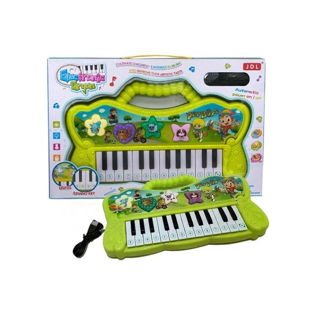 PACK6 INSTRUMENTO VERDE MUSICAL CON SONIDOS PARA DIVERSION Y+REGALO STICKER - 2