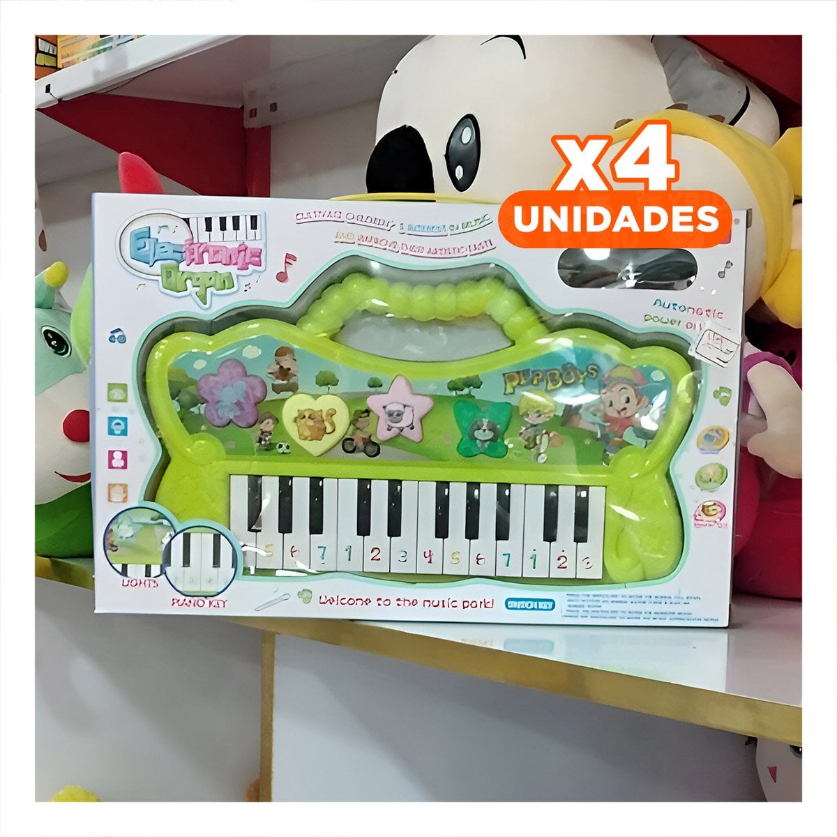 PACK4 TECLADO VERDE MUSICAL CON SONIDOS PARA ACTIVIDAD - 1