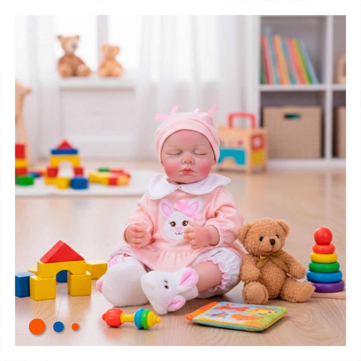 JUGUETE INFANTIL CON DISFRAZ CONEJO ROSADO 50CM Y+REGALO STICKER - 2