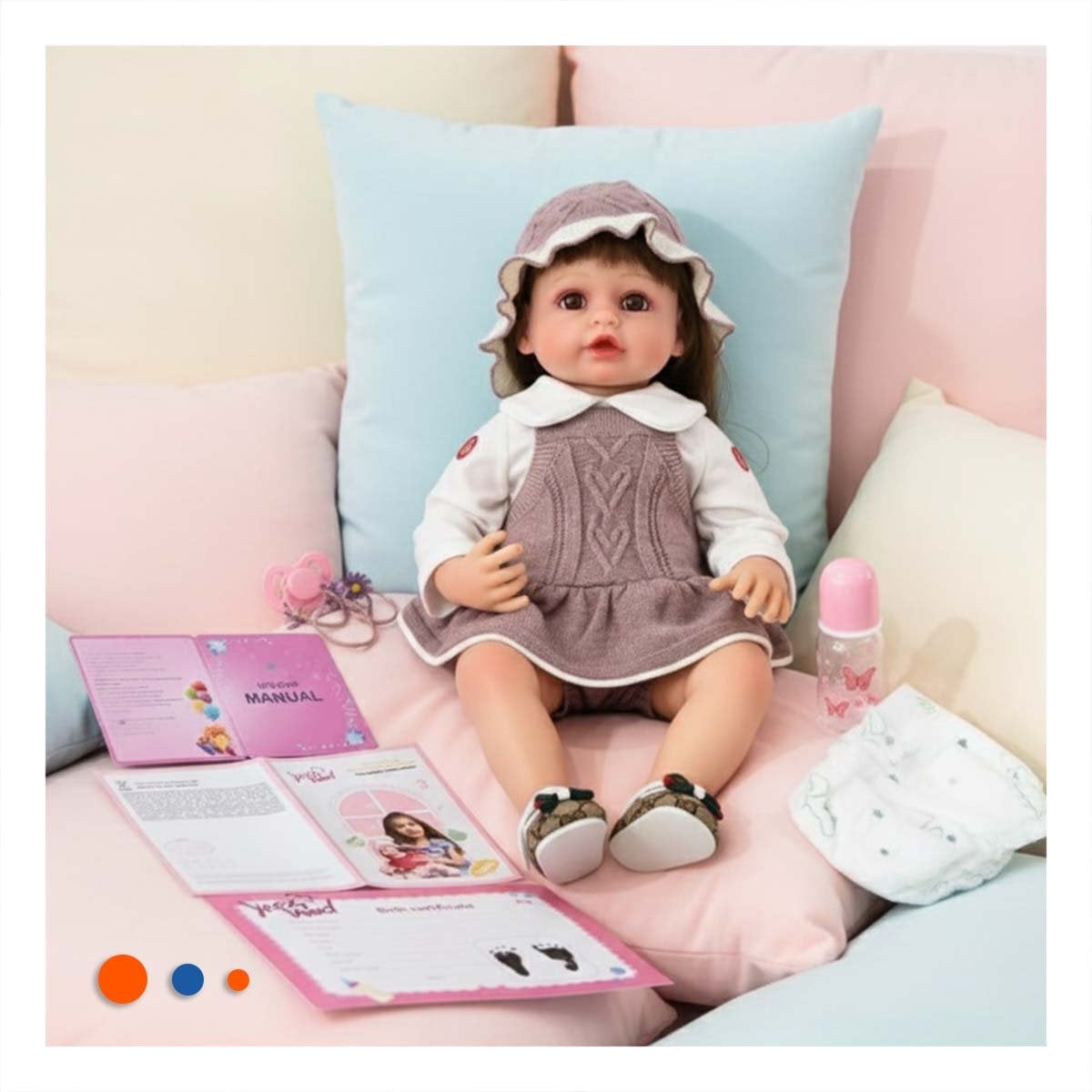 PACK2 TOP TEJIDO INFANTIL PARA BEBE EN PALO ROSA CON SHORT Y GORRO - 3