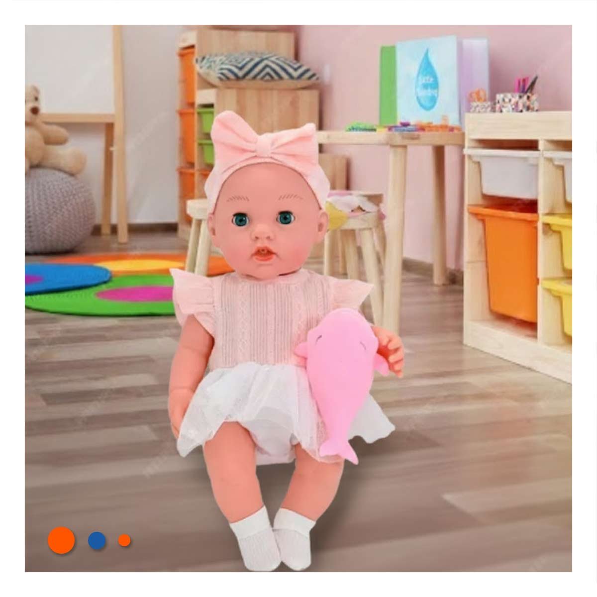 FIGURA DE FANTASIA CON VESTIDO Y LAZO ACCESORIOS ROSADO PARA DIVERSION CASERA Y+REGALO STICKER - 2