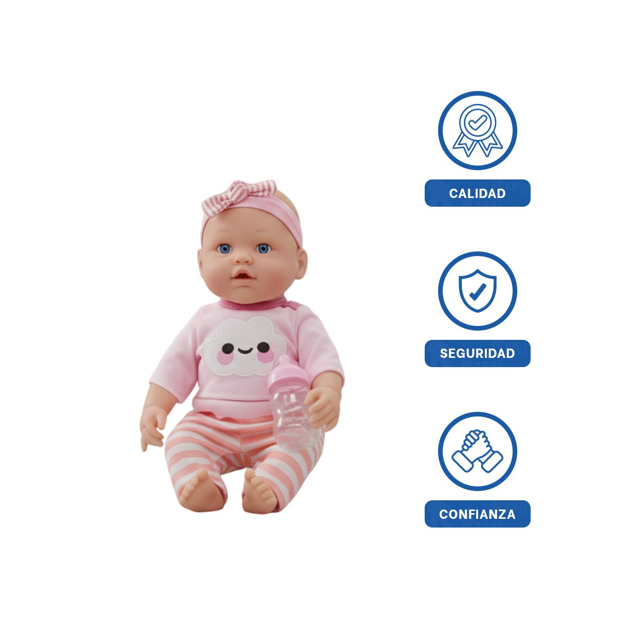 PACK6 AMIGA SUAVE ROSADA CON CHOMPA NUBE Y PANTALON RAYAS PARA BEBE CASA Y+REGALO STICKER - 2