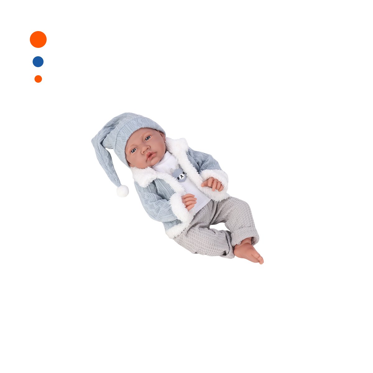 PACK2 COMPAÑERA PARA JUEGO INTERIOR DE 42CM CON VESTIMENTA EN CELESTE Y+REGALO STICKER - 2