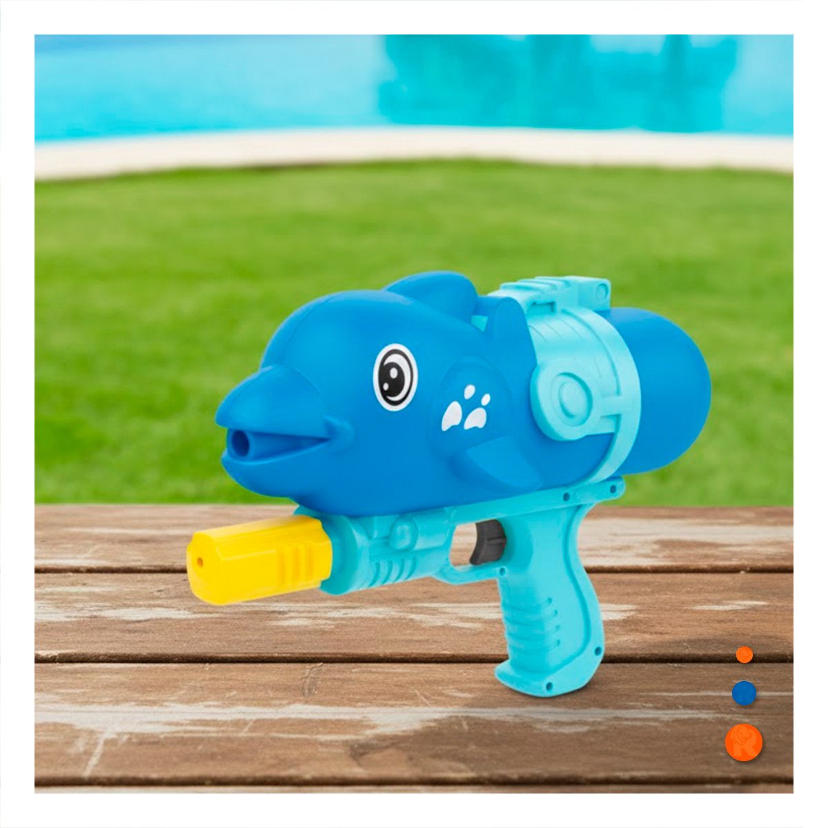 PACK2 DISPARADOR DE VERANO DELFIN AZUL PARA ACTIVIDADES AL AIRE LIBRE Y+PAPEL REGALO - 2
