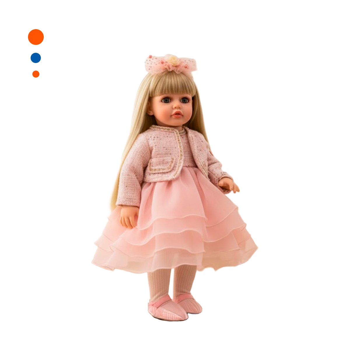 PACK2 FIGURA YESSY 55CM ESTILO INFANTIL CON VESTIMENTA ROSADA Y IMAGEN SUAVE Y+REGALO STICKER - 2