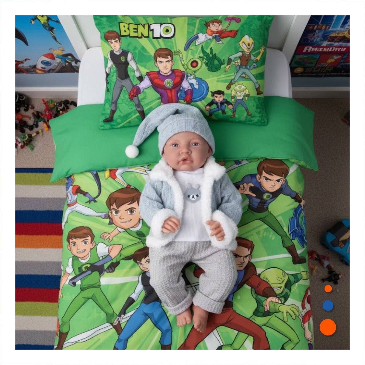 JUGUETE PARA DIVERSION PROLONGADA DE LAS NIÑAS CON 42CM EN CELESTE Y+LIGAS REGALO - 1