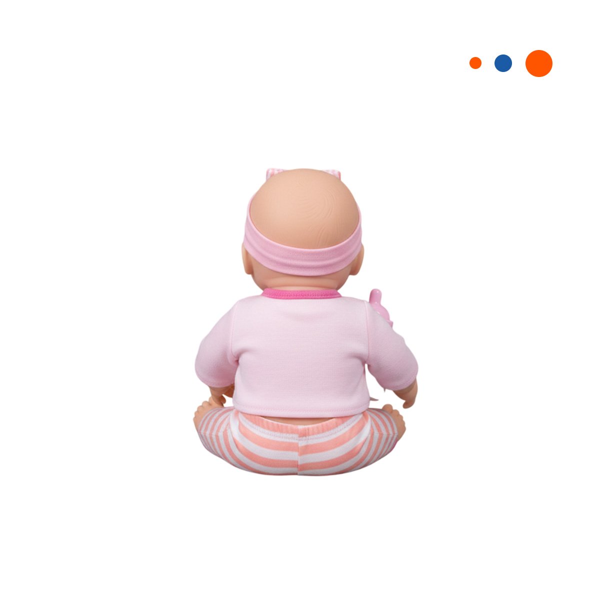PACK4 FIGURA SUAVE ROSADA CON CHOMPA NUBE Y PANTALON RAYAS PARA BEBE HOGAR Y+PAPEL REGALO - 3
