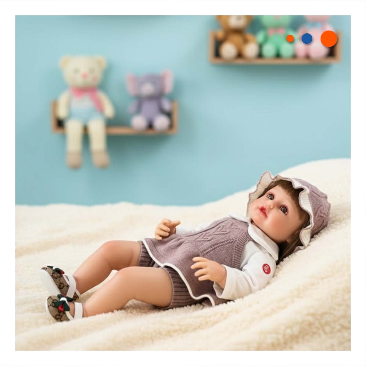 PACK2 PRENDA TEJIDA PARA BEBE EN PALO ROSA CON SHORT Y GORRO INFANTIL Y+REGALO STICKER - 3