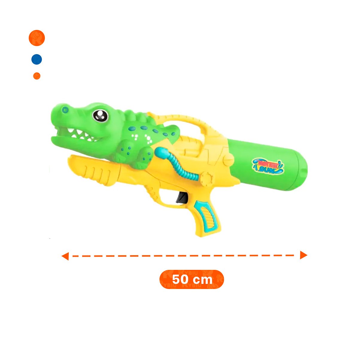 PACK6 DISPARADOR DE AGUA DINOSAURIO VERDE CLARO PARA VERANO EN CASA Y+PAPEL REGALO - 4
