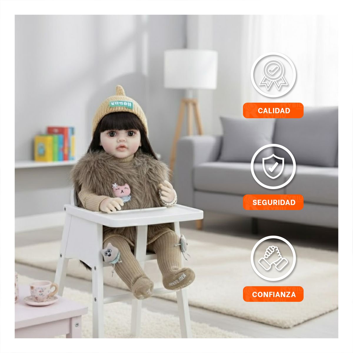 ARTICULO CON RESPUESTA INTERACTIVA PARA JUEGO INFANTIL CON 55CM EN MARRON Y+LIGAS REGALO - 2
