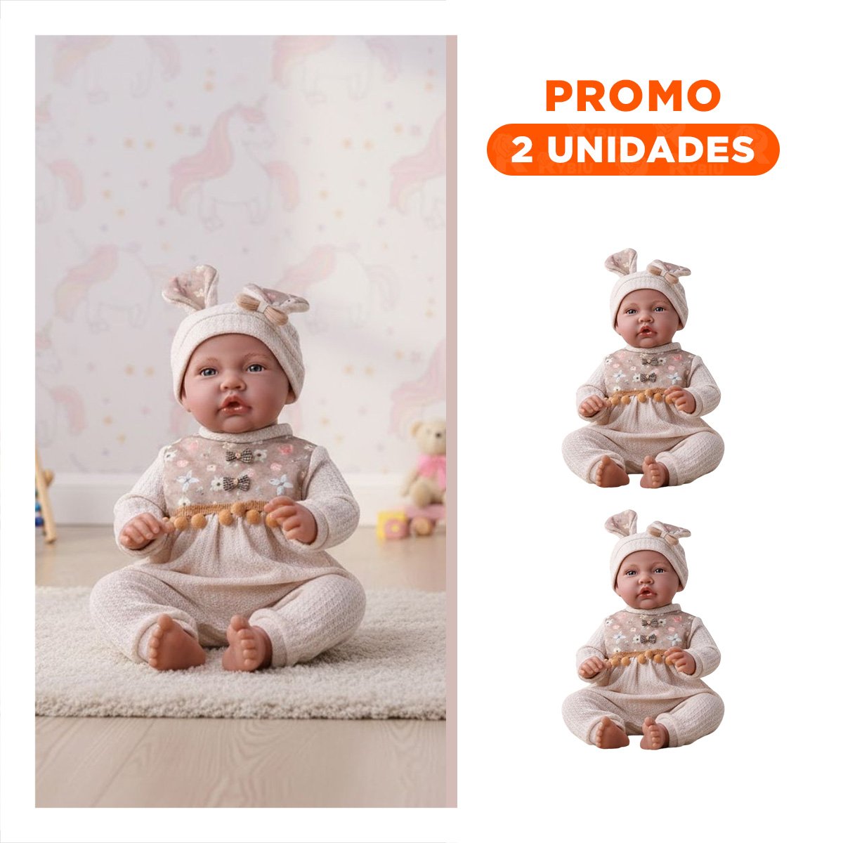 PACK2 FIGURA INFANTIL 42CM AMARILLO PARA JUEGO DE ROL Y ACTIVIDADES CREATIVAS - 1