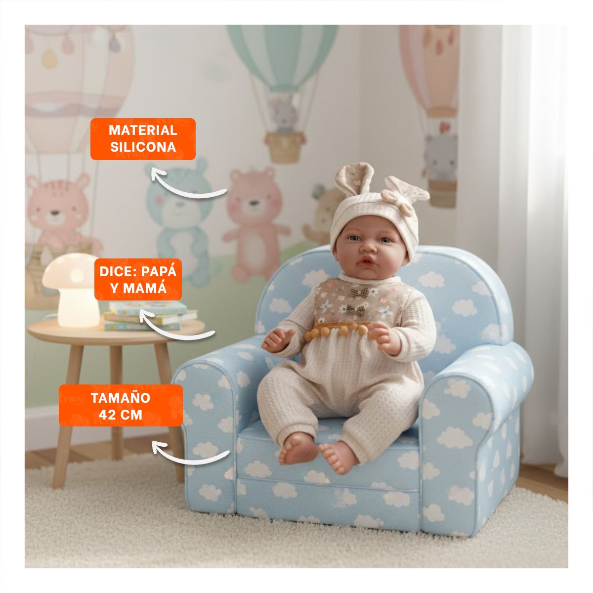PACK2 FIGURA INFANTIL 42CM AMARILLO PARA JUEGO DE ROL Y ACTIVIDADES CREATIVAS - 5