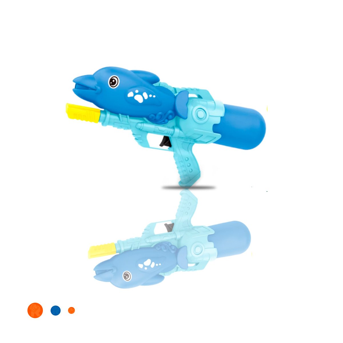 PACK6 LANZADOR DE DIVERSION ACUATICA DELFIN AZUL PARA PLAYA Y PISCINA Y+REGALO STICKER - 2