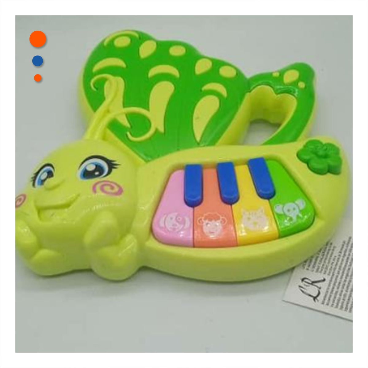 PACK12 MELODIA INFANTIL MARIPOSA VERDE 22X26 CM CON SONIDOS - 5