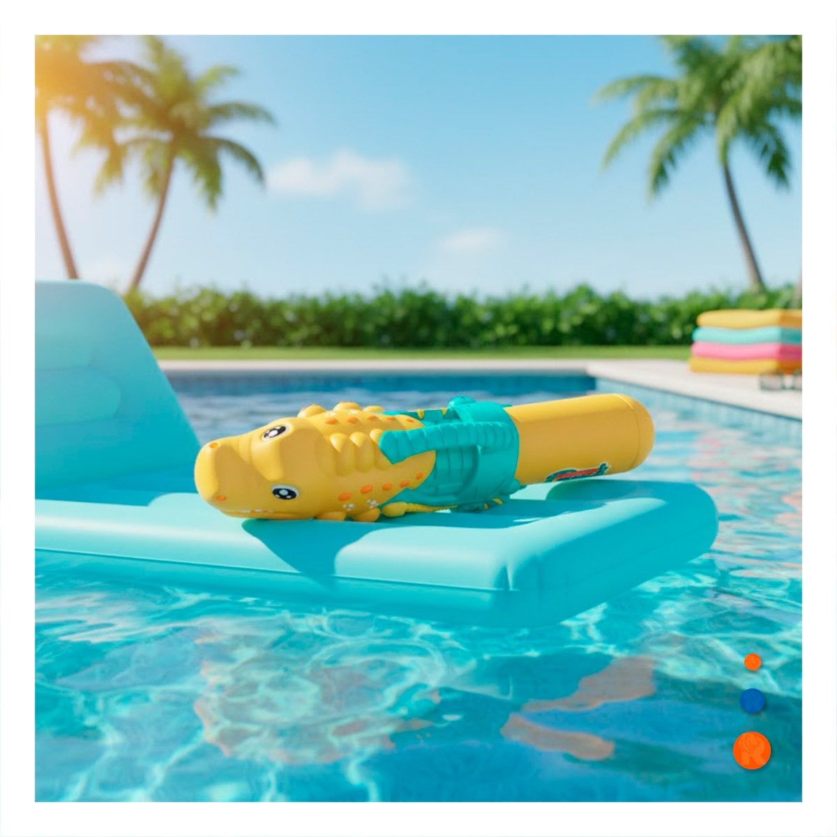 PACK6 ROCIADOR DE AGUA DINOSAURIO GRANDE PARA JUEGOS AL AIRE LIBRE Y+REGALO STICKER - 3