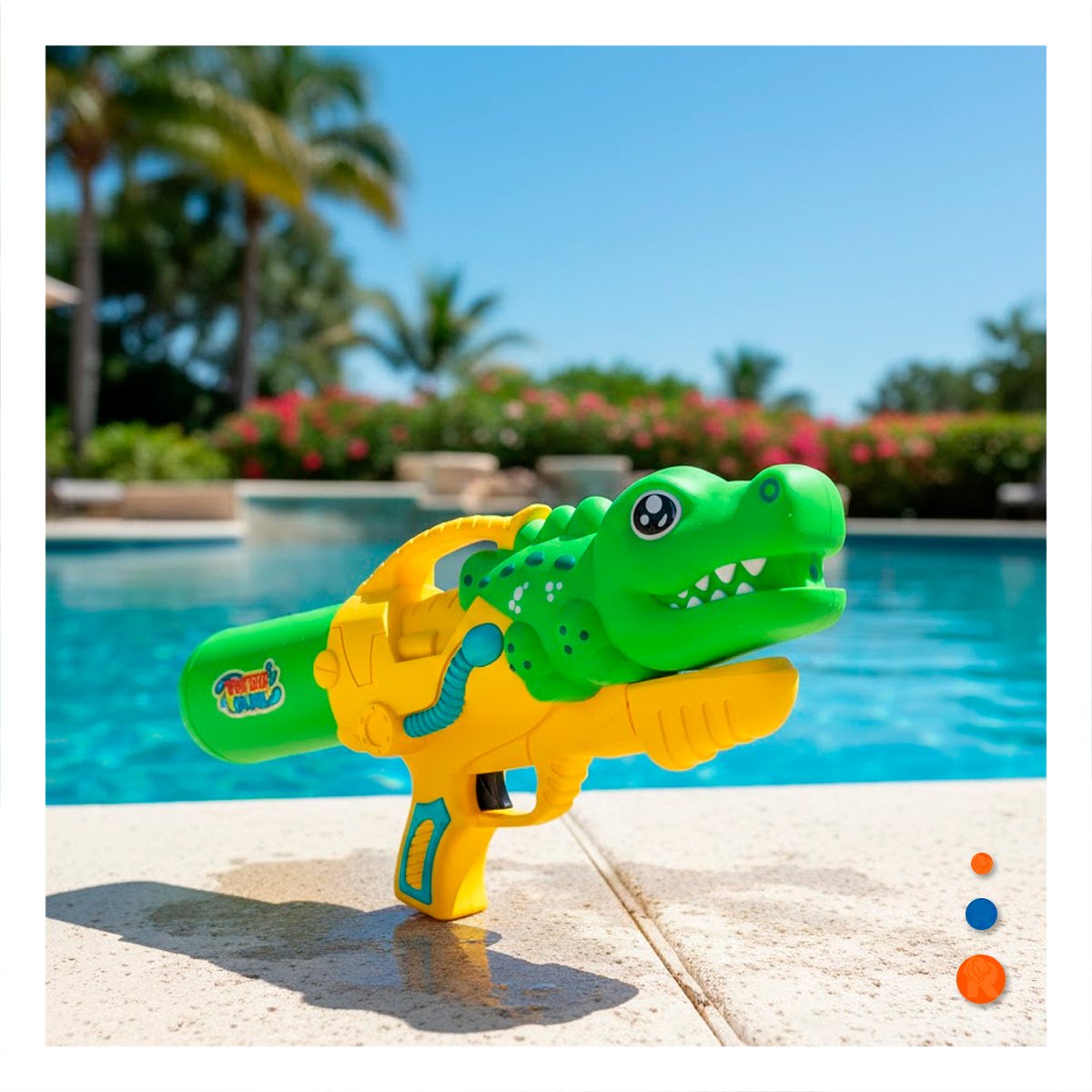 PACK4 LANZADOR DE AGUA DINOSAURIO VERDE CLARO PARA DIVERSION EN JARDIN Y PATIO - 5