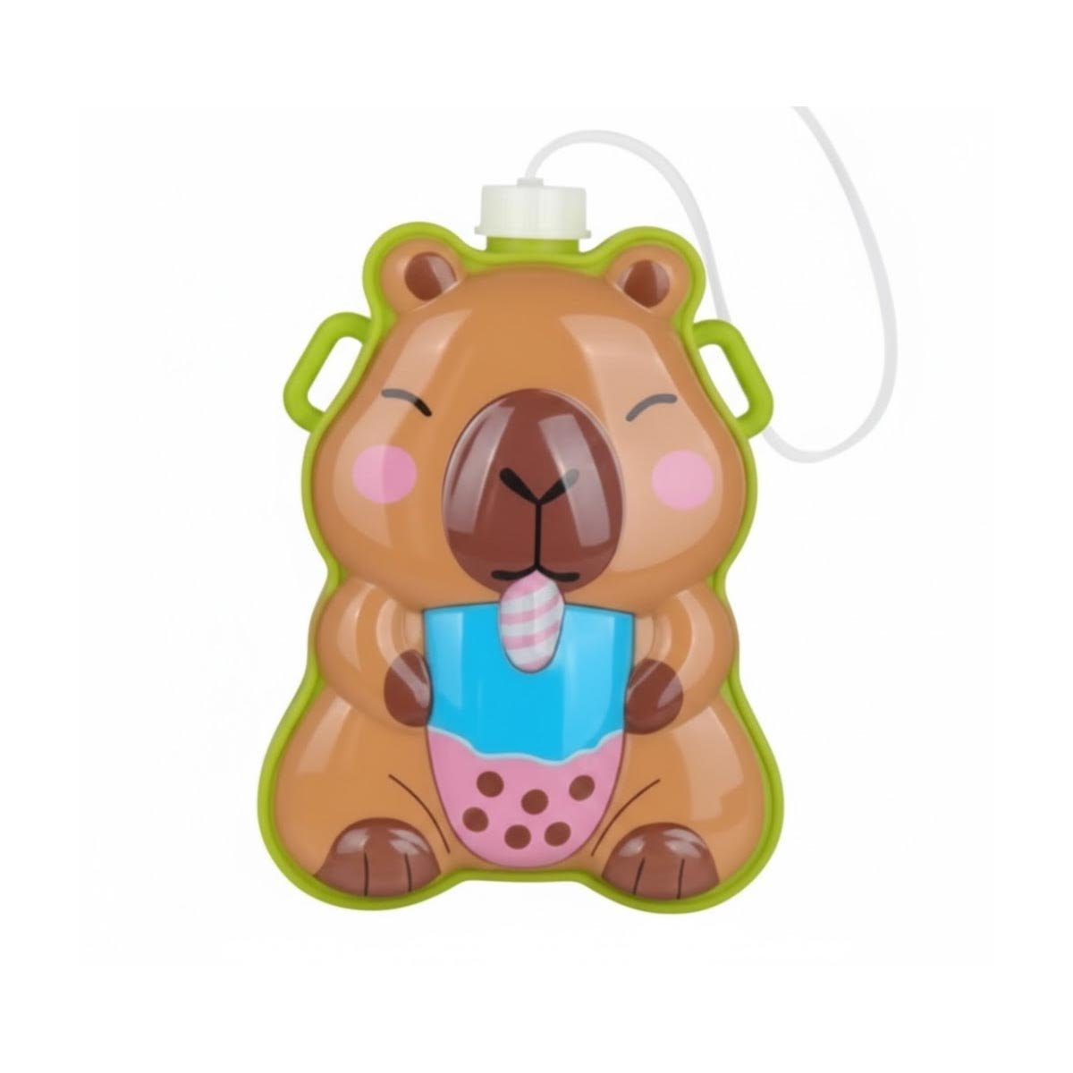 PACK2 ACCESORIO PORTATIL DE BURBUJAS CON MOCHILA FIGURA ANIMAL VERDE CLARO Y+REGALO STICKER - 2