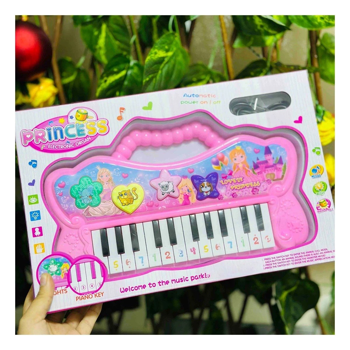 PACK2 TECLADO ROSADO MUSICAL CON SONIDOS PARA ACTIVIDAD Y+REGALO STICKER - 5