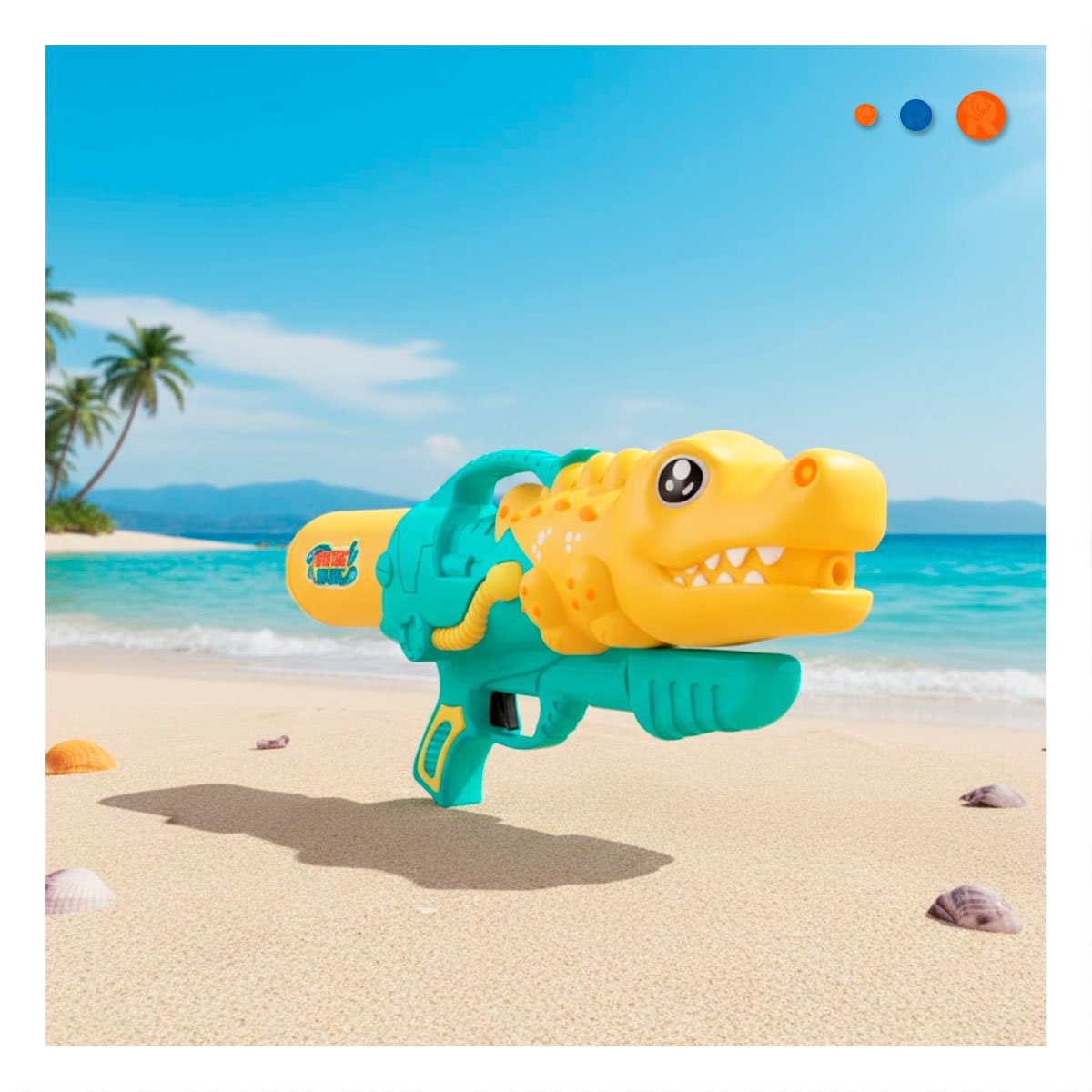 PACK4 CHORRO DE AGUA DINOSAURIO GRANDE PARA JUEGOS REFRESCANTES EN VERANO Y+PAPEL REGALO - 2