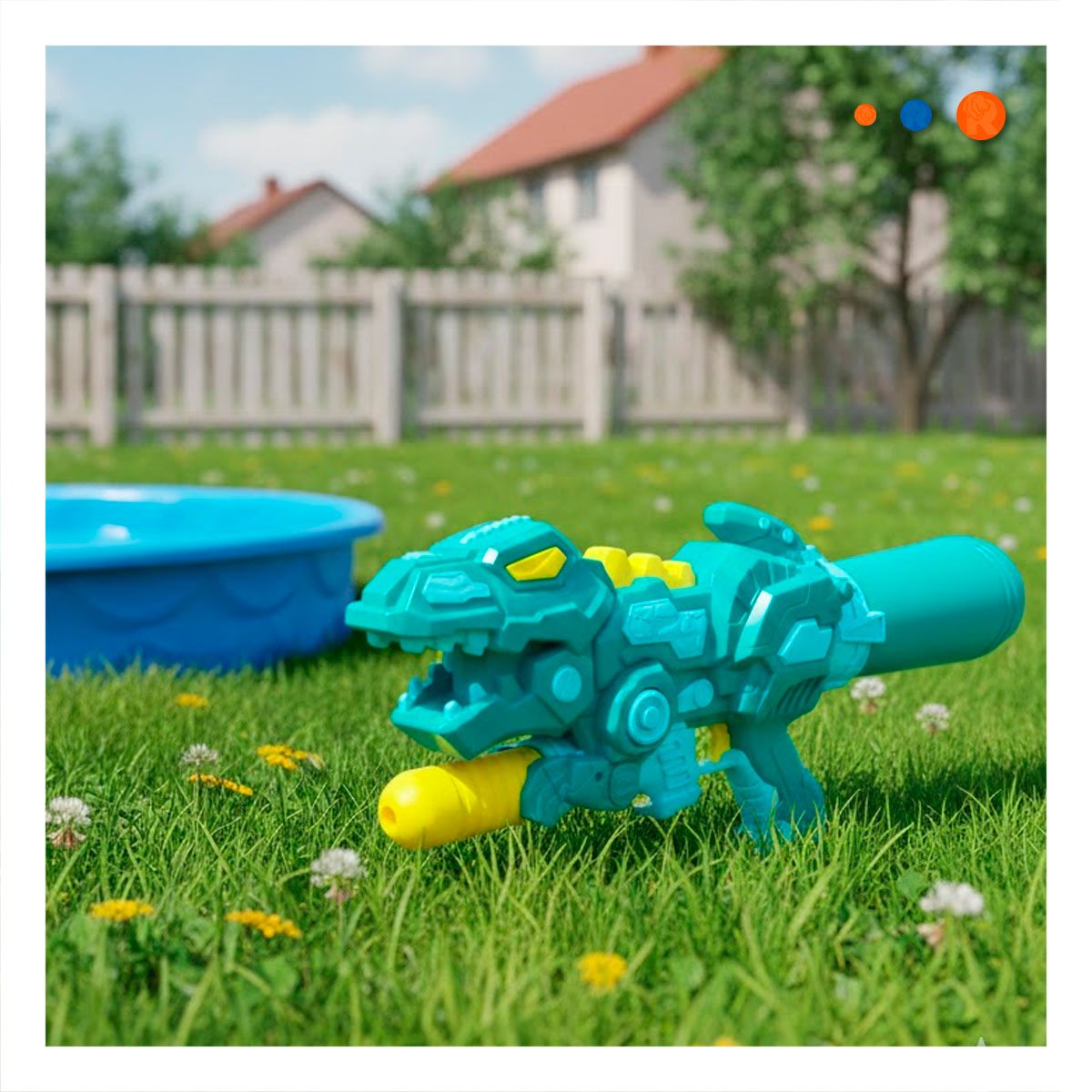 ROCIADOR LUDICO DINOSAURIO VERDE PARA JUEGOS DE AGUA EN PATIO Y PLAYA - 2