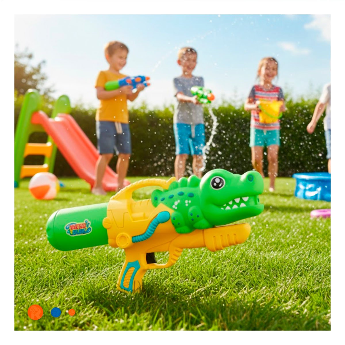 PACK6 PULVERIZADOR DE AGUA DINOSAURIO VERDE CLARO PARA JUEGO DIARIO AL AIRE LIBRE - 3
