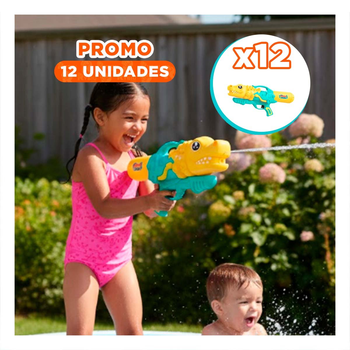 PACK12 PROYECTOR DE AGUA DINOSAURIO GIGANTE PARA DIVERSION EN PLAYA - 1