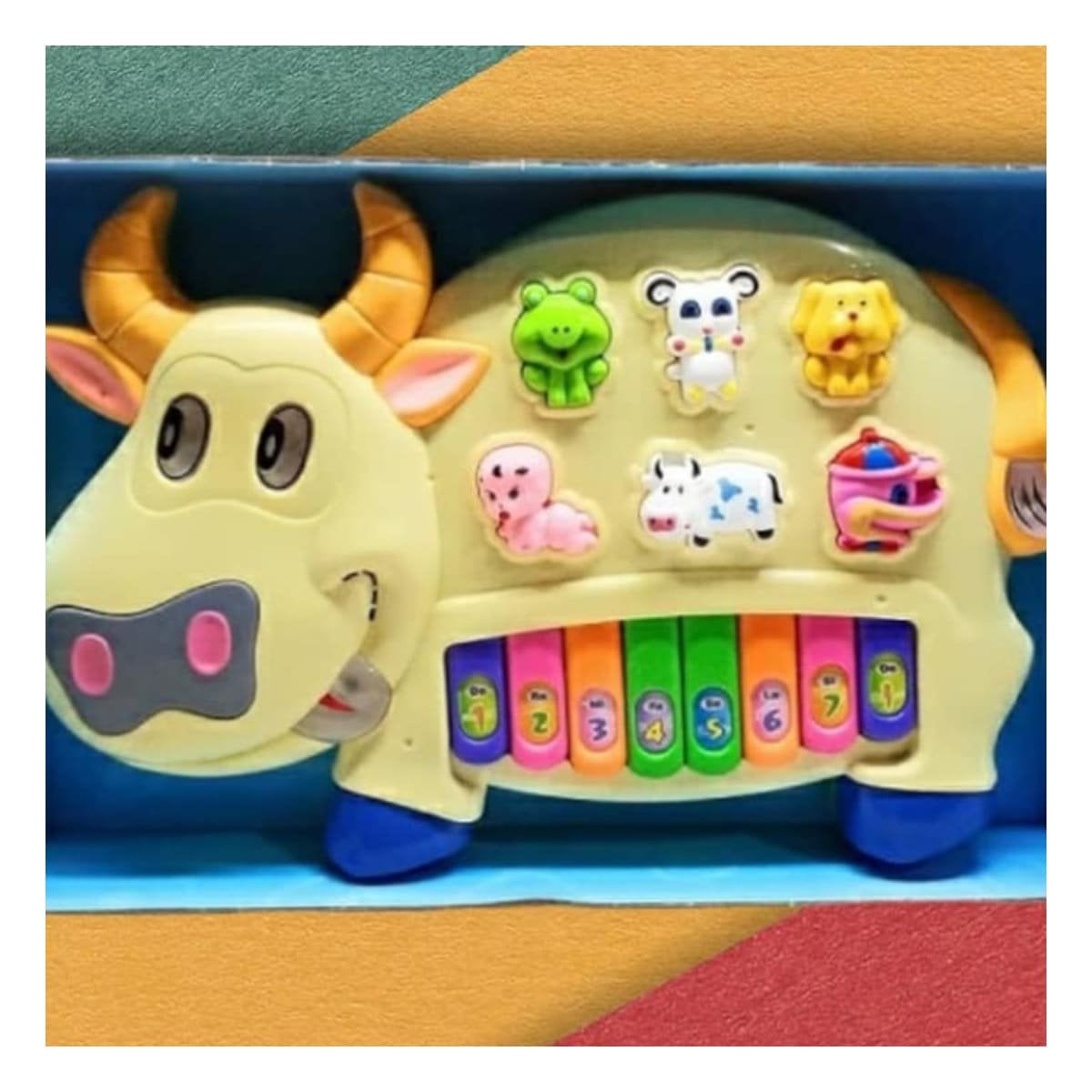 PACK4 MODULO EDUCATIVO INFANTIL VACA CON ANIMALES Y NUMEROS PARA USO DIARIO Y+PAPEL REGALO - 2