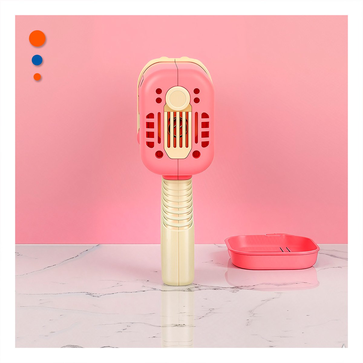 PACK6 PROYECTOR DE BURBUJAS COHETE ROSADO PARA ACTIVIDADES RECREATIVAS EN CASA - 2