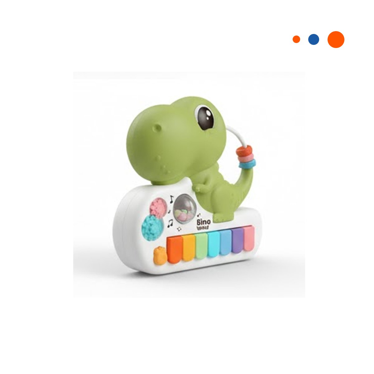 PACK4 SINTETIZADOR DE SONIDO DINOSAURIO PARA NINOS 17.5 CM VERDE Y+PAPEL REGALO - 3