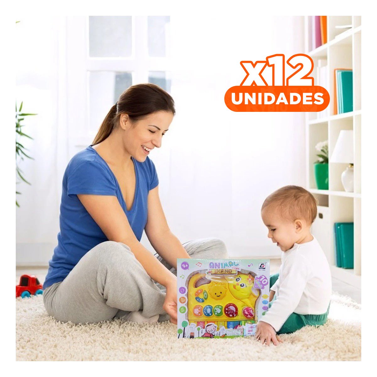 PACK12 INSTRUMENTO DIDACTICO SONORO DE CONEJO CON TECLAS PARA CASA - 1