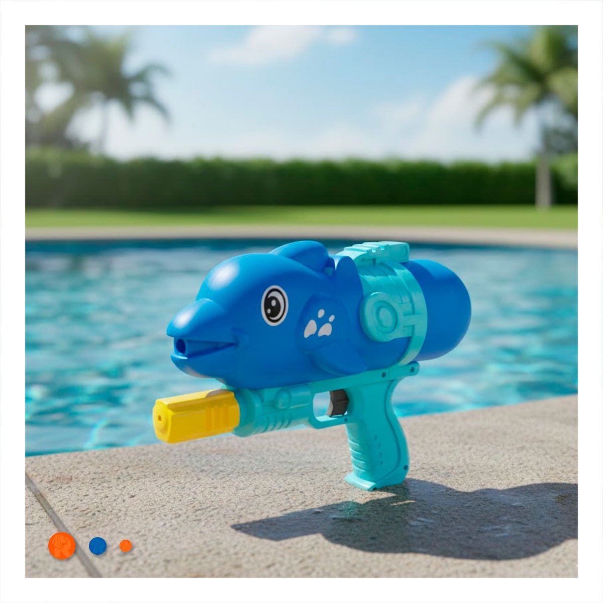 PACK6 DISPARADOR PARA JUEGOS DE AGUA DELFIN AZUL EN PLAYA Y EXTERIOR - 3
