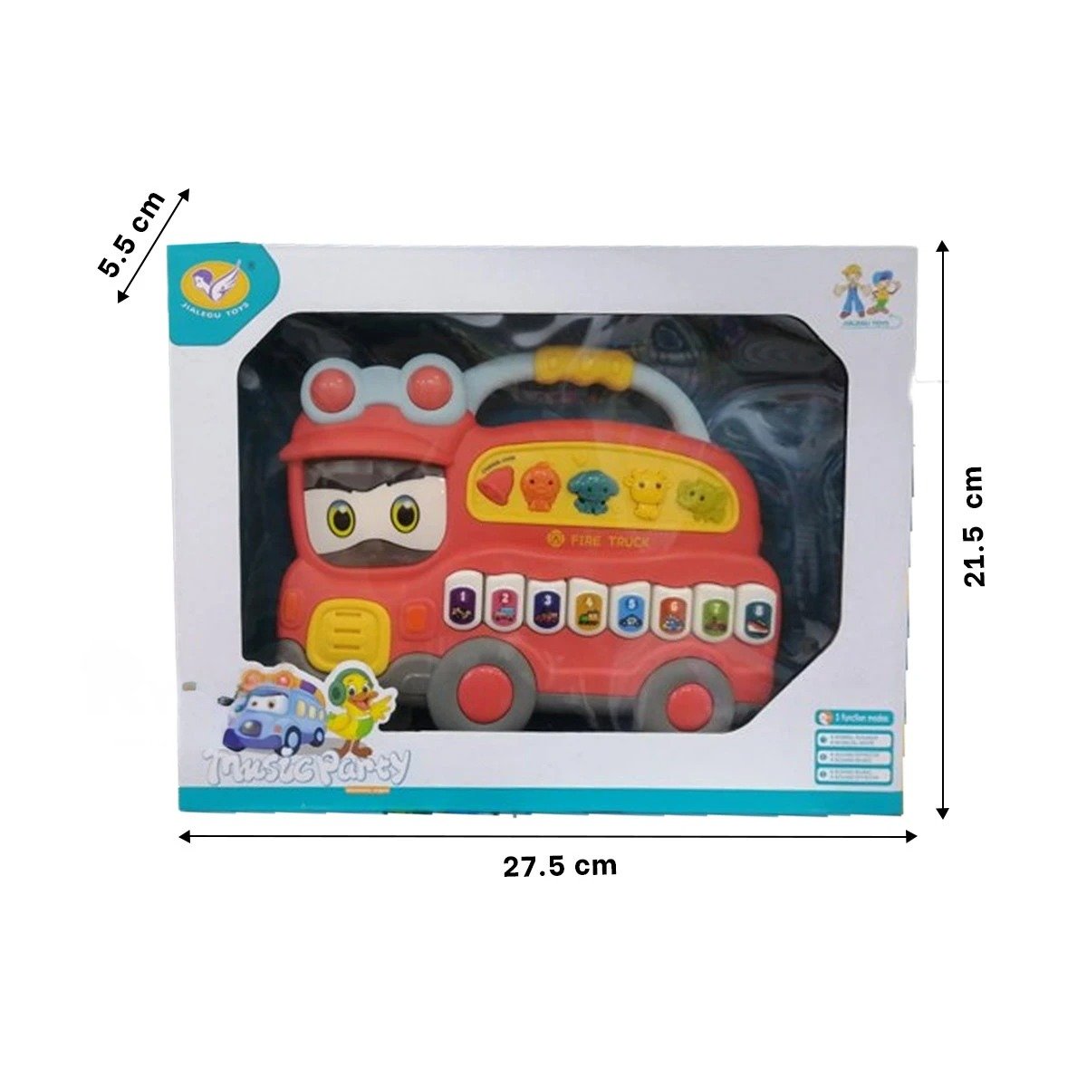 PACK12 PANEL INTERACTIVO CAMION DE BOMBEROS CON LUCES Y MELODIAS PARA HOGAR ROJO - 4
